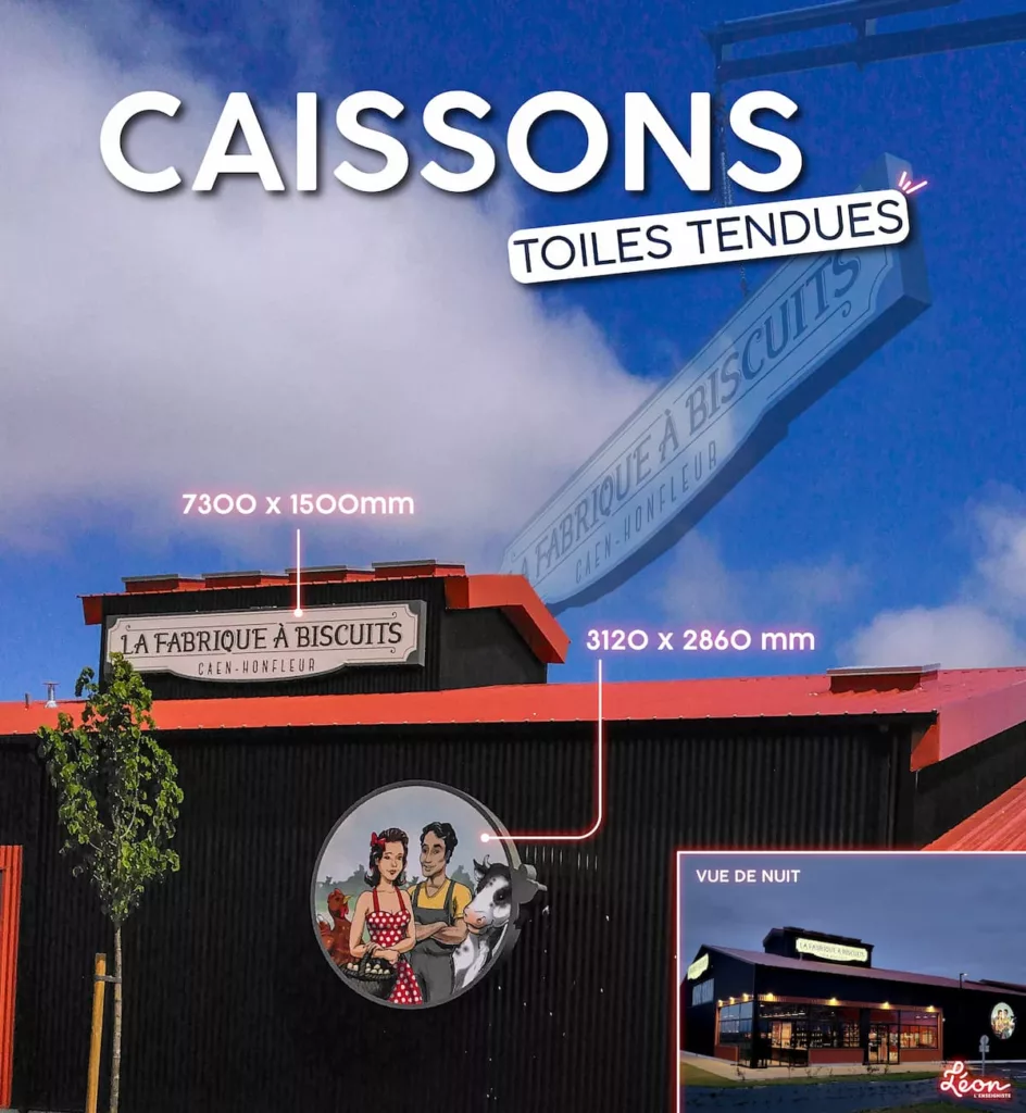 Caissons toiles tendues normandie la fabrique à biscuits