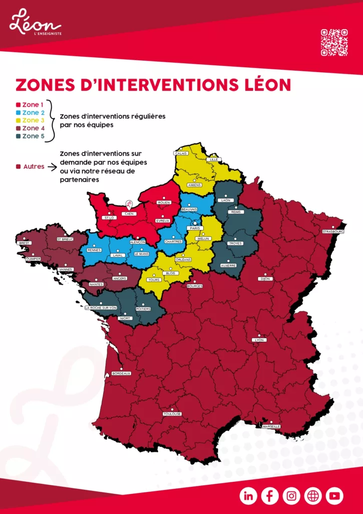 Zones d'interventions - Carte de France